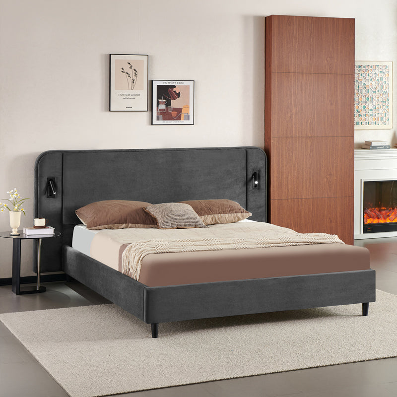 Pat dublu Fomo, Diverse culori, 160x200 cm - Antracit | SKU: 279-000036 | Pat dublu Fomo, 160x200 cm, varianta Antracit, produs pentru amenajarea locuinței, disponibil online în România la CasaMob