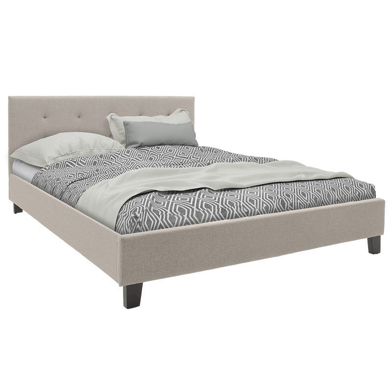 Crem | SKU: 200-001750 | Pat dublu Mago-Nemesis, cu saltea, 150x200 cm, varianta Crem, produs pentru amenajarea locuinței, disponibil online în România la CasaMob