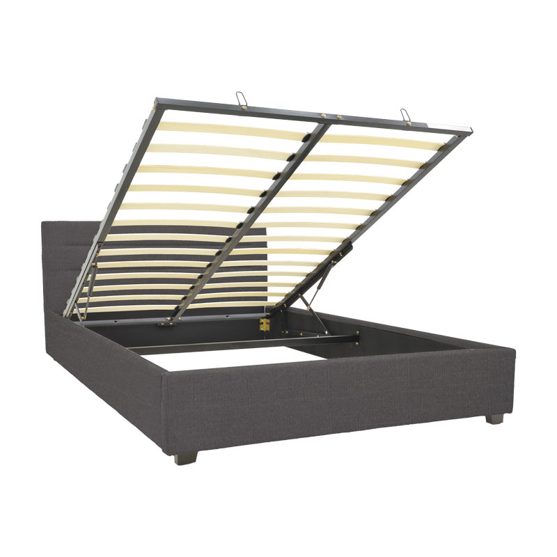 Antracit | SKU: 200-001790 | Pat dublu Molito-Nemesis, cu depozitare, cu saltea, Antracit, 160x200 cm, varianta Antracit, produs pentru amenajarea locuinței, disponibil online în România la CasaMob