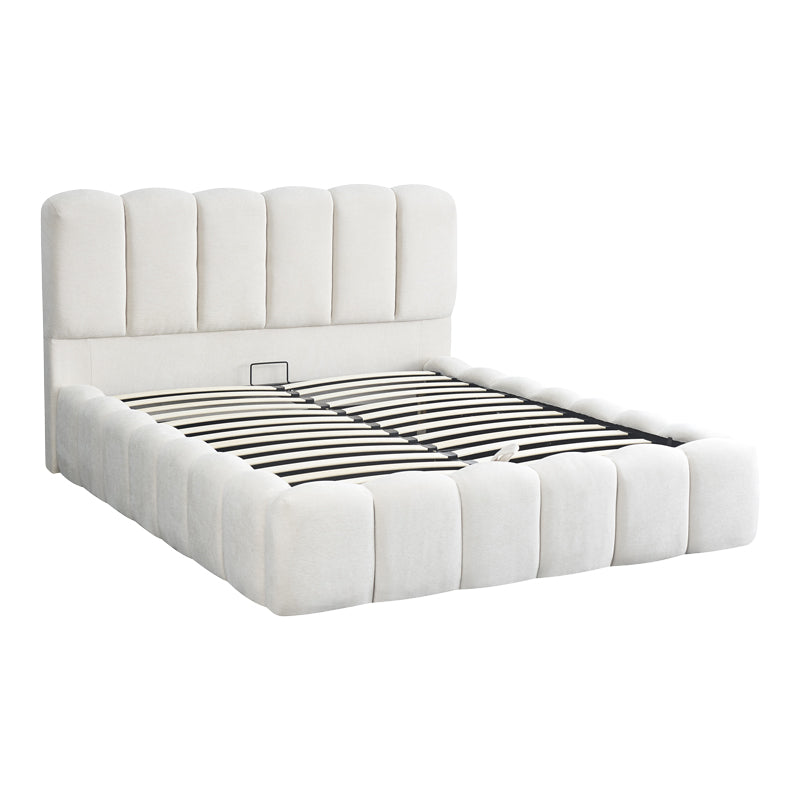 Pat dublu Narnia, cu depozitare, Diverse culori, 160x200 cm - Crem | SKU: 429-000003 | Pat dublu Narnia, cu depozitare, 160x200 cm, varianta Crem, produs pentru amenajarea locuinței, disponibil online în România la CasaMob