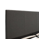 Pat dublu Nevil, 212x156x87 cm - Gri inchis