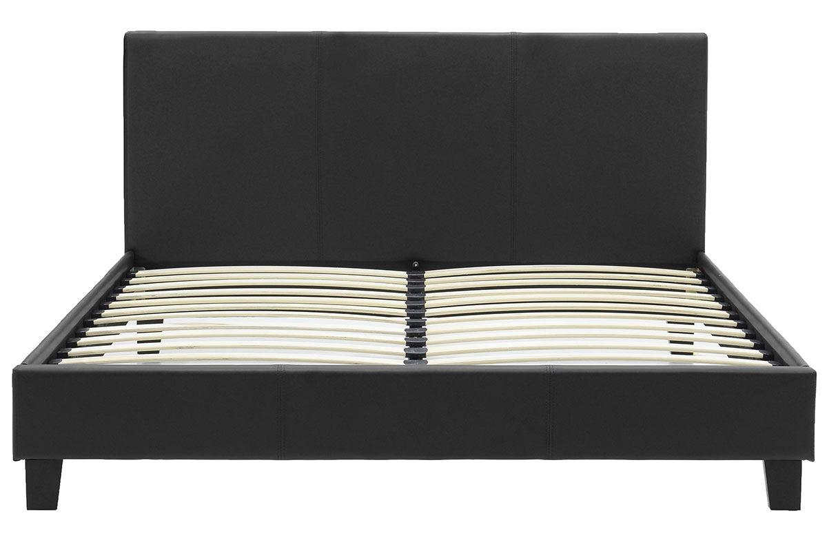 Pat dublu Nevil, 212x156x87 cm - Negru