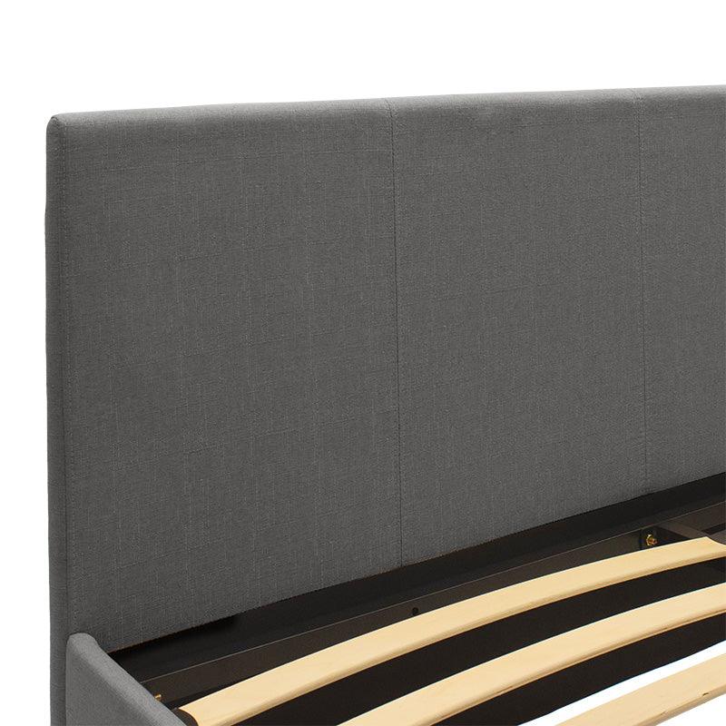 Pat dublu Norse PU cu spatiu de depozitare, 160x200 cm - Gri inchis