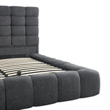 Pat dublu Pernant, cu depozitare, bouclé, Diverse culori, 160x200 cm - Antracit | SKU: 429-000004 | Pat dublu Pernant, cu depozitare, bouclé, 160x200 cm, varianta Antracit, produs pentru amenajarea locuinței, disponibil online în România la CasaMob