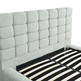 Pat dublu Pernant, cu depozitare, bouclé, Diverse culori, 160x200 cm - Gri deschis | SKU: 429-000005 | Pat dublu Pernant, cu depozitare, bouclé, 160x200 cm, varianta Gri deschis, produs pentru amenajarea locuinței, disponibil online în România la CasaMob
