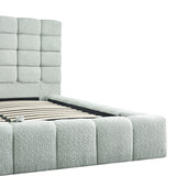 Pat dublu Pernant, cu depozitare, bouclé, Diverse culori, 160x200 cm - Gri deschis | SKU: 429-000005 | Pat dublu Pernant, cu depozitare, bouclé, 160x200 cm, varianta Gri deschis, produs pentru amenajarea locuinței, disponibil online în România la CasaMob