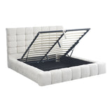 Pat dublu Pernant, cu depozitare, bouclé, Diverse culori, 160x200 cm - Crem | SKU: 429-000006 | Pat dublu Pernant, cu depozitare, bouclé, 160x200 cm, varianta Crem, produs pentru amenajarea locuinței, disponibil online în România la CasaMob