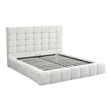 Pat dublu Pernant, cu depozitare, bouclé, Diverse culori, 160x200 cm - Crem | SKU: 429-000006 | Pat dublu Pernant, cu depozitare, bouclé, 160x200 cm, varianta Crem, produs pentru amenajarea locuinței, disponibil online în România la CasaMob