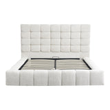 Pat dublu Pernant, cu depozitare, bouclé, Diverse culori, 160x200 cm - Crem | SKU: 429-000006 | Pat dublu Pernant, cu depozitare, bouclé, 160x200 cm, varianta Crem, produs pentru amenajarea locuinței, disponibil online în România la CasaMob