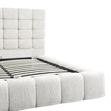 Pat dublu Pernant, cu depozitare, bouclé, Diverse culori, 160x200 cm - Crem | SKU: 429-000006 | Pat dublu Pernant, cu depozitare, bouclé, 160x200 cm, varianta Crem, produs pentru amenajarea locuinței, disponibil online în România la CasaMob