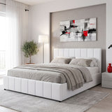 Pat dublu Rovio, Diverse culori, 150x200 cm - Bej - Gri | SKU: 388-000041 | Pat dublu Rovio, 150x200 cm, varianta Bej - Gri, produs pentru amenajarea locuinței, disponibil online în România la CasaMob