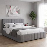 Pat dublu Rovio, Diverse culori, 150x200 cm - Gri | SKU: 388-000042 | Pat dublu Rovio, 150x200 cm, varianta Gri, produs pentru amenajarea locuinței, disponibil online în România la CasaMob