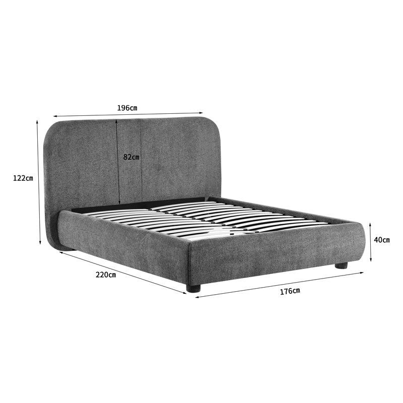 Gri | SKU: 279-000016 | Pat dublu Salena, 160x200 cm, varianta Gri, produs pentru amenajarea locuinței, disponibil online în România la CasaMob