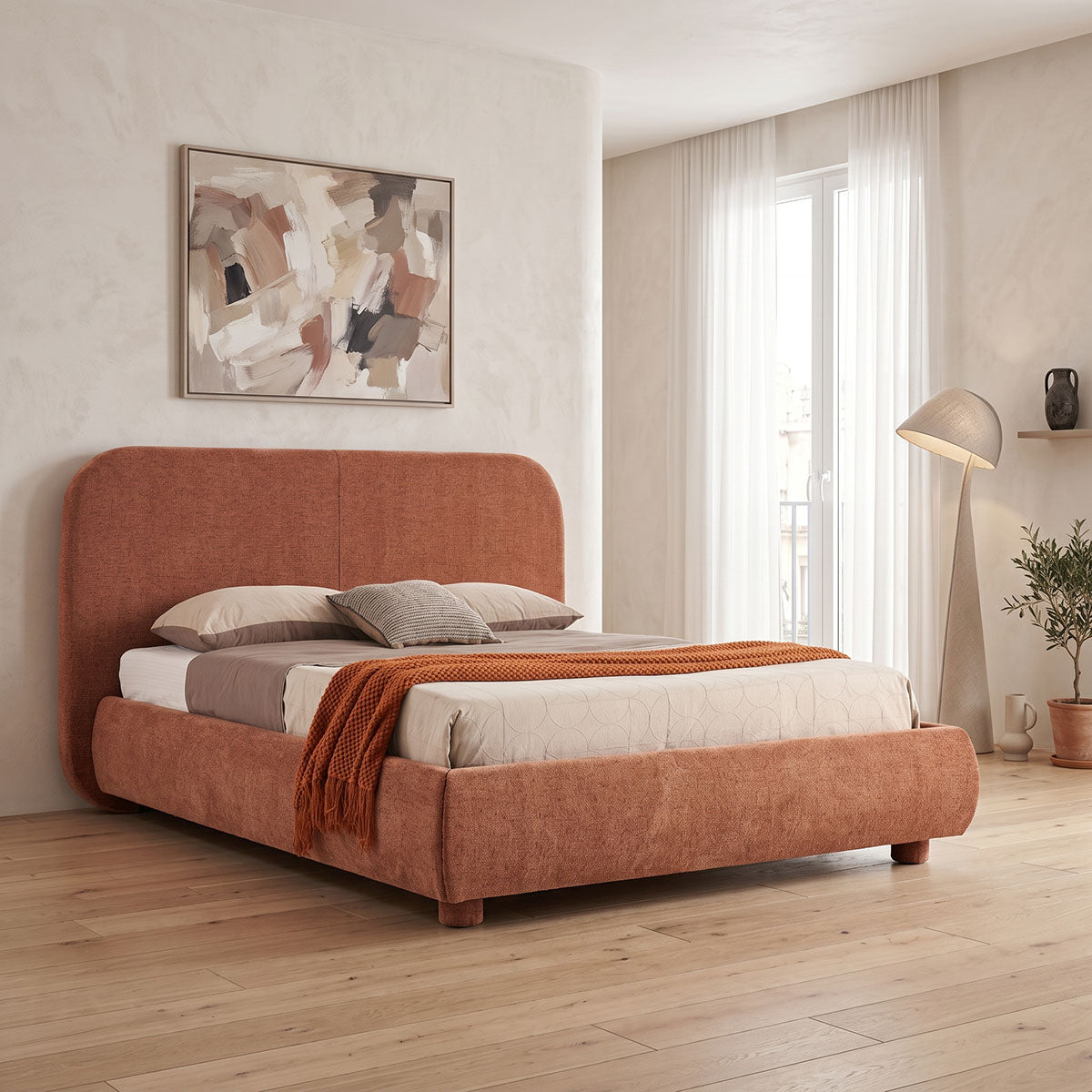 Rosu | SKU: 279-000023 | Pat dublu Salena, 160x200 cm, varianta Rosu, produs pentru amenajarea locuinței, disponibil online în România la CasaMob