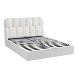 Pat dublu Sectra, cu depozitare, bouclé, Diverse culori, 160x200 cm - Crem | SKU: 429-000007 | Pat dublu Sectra, cu depozitare, bouclé, 160x200 cm, varianta Crem, produs pentru amenajarea locuinței, disponibil online în România la CasaMob