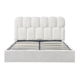 Pat dublu Sectra, cu depozitare, bouclé, Diverse culori, 160x200 cm - Crem | SKU: 429-000007 | Pat dublu Sectra, cu depozitare, bouclé, 160x200 cm, varianta Crem, produs pentru amenajarea locuinței, disponibil online în România la CasaMob