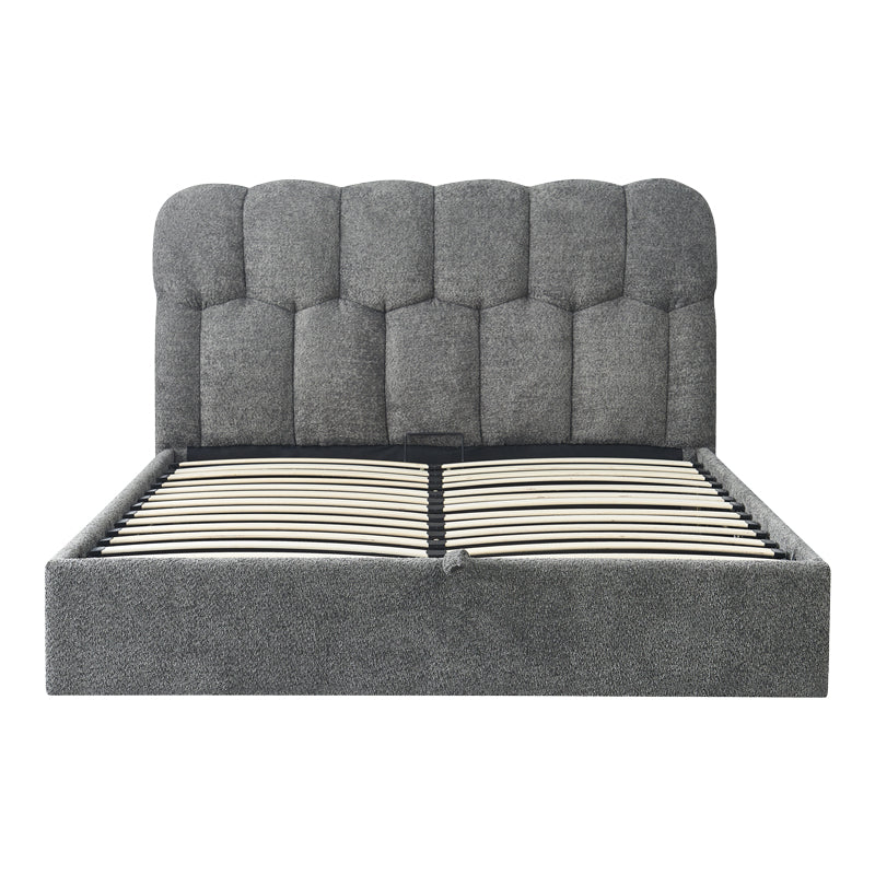 Pat dublu Sectra, cu depozitare, bouclé, Diverse culori, 160x200 cm - Gri | SKU: 429-000008 | Pat dublu Sectra, cu depozitare, bouclé, 160x200 cm, varianta Gri, produs pentru amenajarea locuinței, disponibil online în România la CasaMob