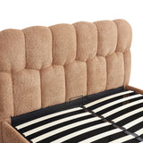 Pat dublu Sectra, cu depozitare, bouclé, Diverse culori, 160x200 cm - Rosu | SKU: 429-000009 | Pat dublu Sectra, cu depozitare, bouclé, 160x200 cm, varianta Rosu, produs pentru amenajarea locuinței, disponibil online în România la CasaMob