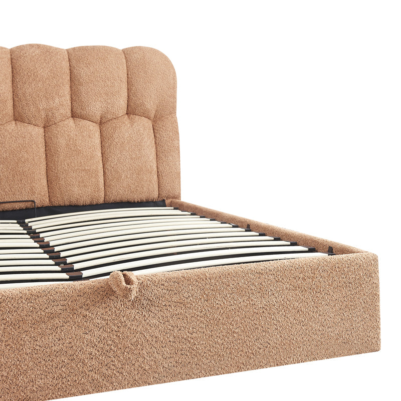 Pat dublu Sectra, cu depozitare, bouclé, Diverse culori, 160x200 cm - Rosu | SKU: 429-000009 | Pat dublu Sectra, cu depozitare, bouclé, 160x200 cm, varianta Rosu, produs pentru amenajarea locuinței, disponibil online în România la CasaMob