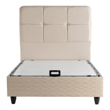 Pat dublu Semi-Double bed Punto, Crem, 120x200 cm