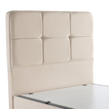 Pat dublu Semi-Double bed Punto, Crem, 120x200 cm