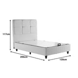 Pat dublu Semi-Double bed Punto, Crem, 120x200 cm