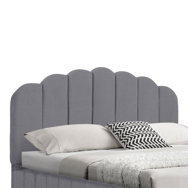 Pat dublu Tatiana stofă light gri cu spațiu de depozitare, Gri deschis, 120x200 cm - Light Grey