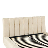Pat dublu Vilou, cu depozitare, Diverse culori, 160x200 cm - Crem | SKU: 279-000026 | Pat dublu Vilou, cu depozitare, 160x200 cm, varianta Crem, produs pentru amenajarea locuinței, disponibil online în România la CasaMob