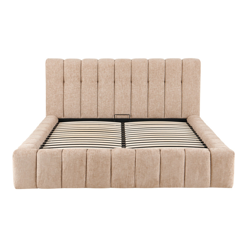 Pat dublu Vilou, cu depozitare, Diverse culori, 160x200 cm - Bej | SKU: 279-000027 | Pat dublu Vilou, cu depozitare, 160x200 cm, varianta Bej, produs pentru amenajarea locuinței, disponibil online în România la CasaMob