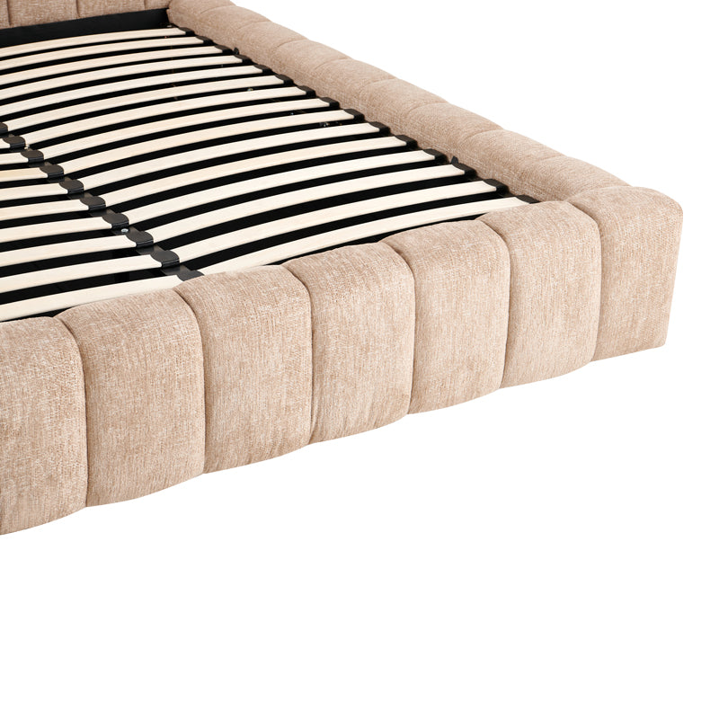Pat dublu Vilou, cu depozitare, Diverse culori, 160x200 cm - Bej | SKU: 279-000027 | Pat dublu Vilou, cu depozitare, 160x200 cm, varianta Bej, produs pentru amenajarea locuinței, disponibil online în România la CasaMob