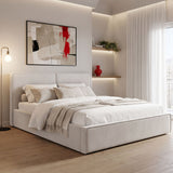 Pat dublu Zento, Diverse culori, 160x200 cm - Bej - Gri | SKU: 388-000043 | Pat dublu Zento, 160x200 cm, varianta Bej - Gri, produs pentru amenajarea locuinței, disponibil online în România la CasaMob