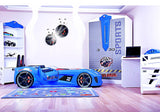 Pat masinuta Hakkinen, Albastru, 235x60x130 cm