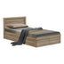 Pat Olympus cu sertar, Alb - Stejar, 120x200 cm - 123-000238