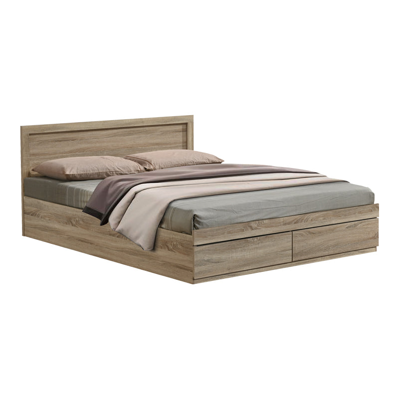 Pat cu sertar Olympus, Lemn, Diverse culori, 150x200 cm - Stejar