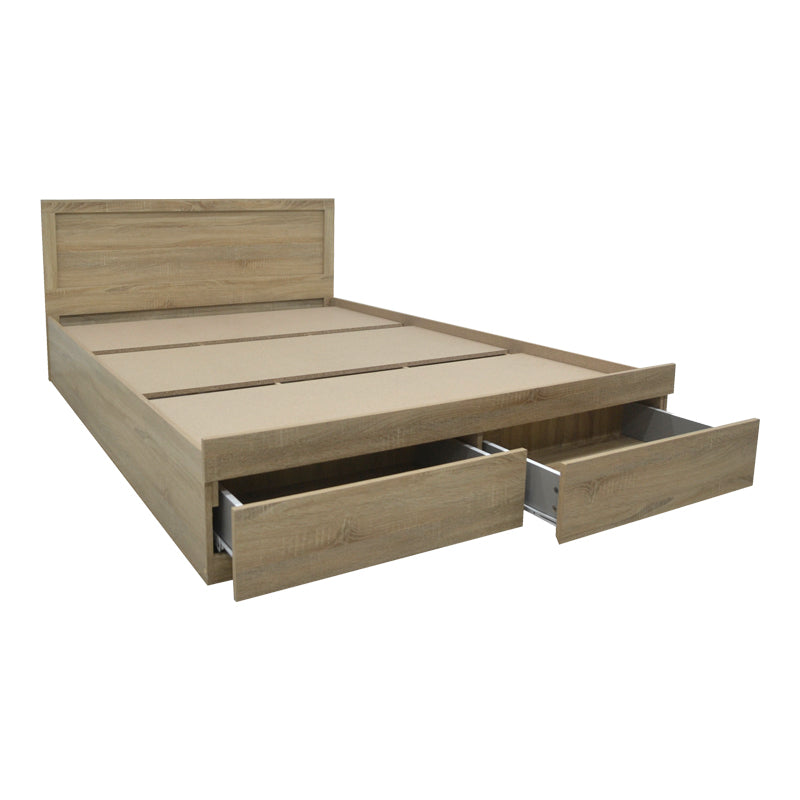 Pat cu sertar Olympus, Lemn, Diverse culori, 150x200 cm - Stejar