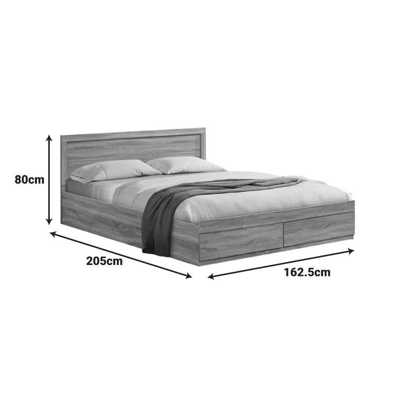 Pat Olympus cu sertar, Diverse culori, 160x200 cm - Stejar