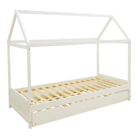 Pat pentru copii DreamHouse Montessori, Alb, 90x190 cm