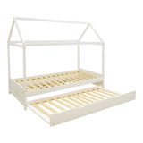 Pat pentru copii DreamHouse Montessori, Alb, 90x190 cm