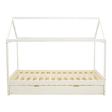 Pat pentru copii DreamHouse Montessori, Alb, 90x190 cm