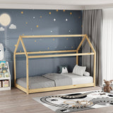 Pat pentru copii Nino Montessori, Natural, 90x190 cm