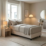 Pat Single bed base, Crem, 90x200 cm