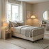 Pat Single bed base, Crem, 90x200 cm