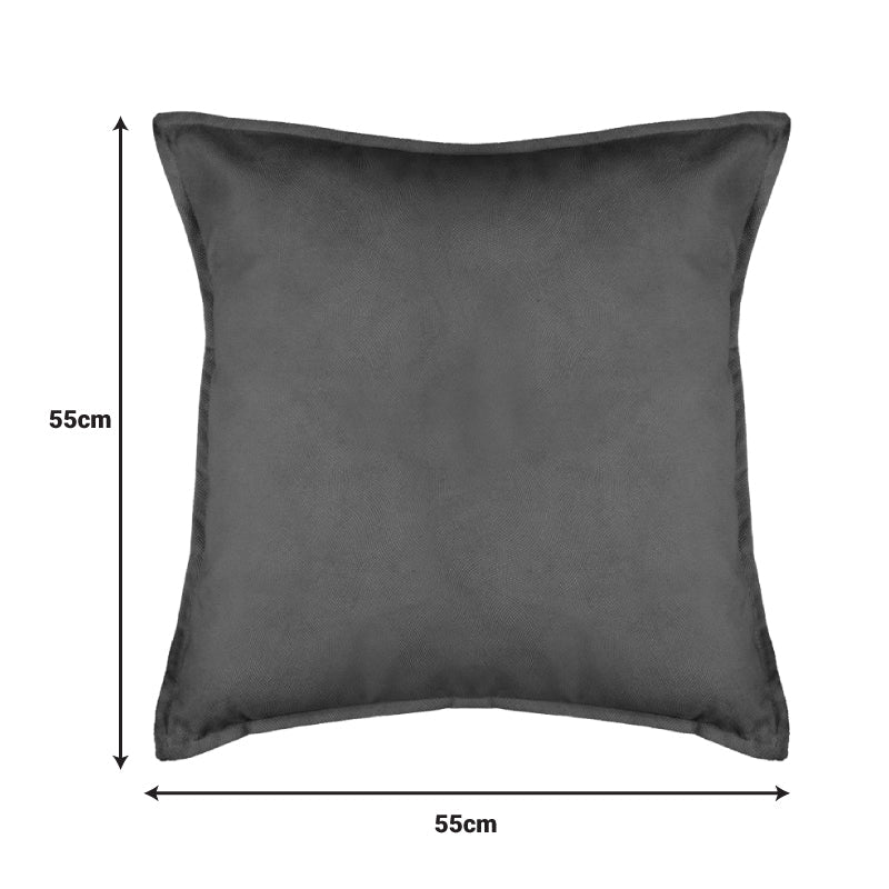 Perna decorativa Derfon, Gri inchis, 55x55 cm