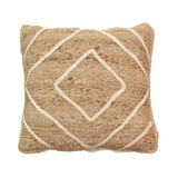 Pernuta decorativa ratan Teddiens Boho, Natural, 45x45 cm