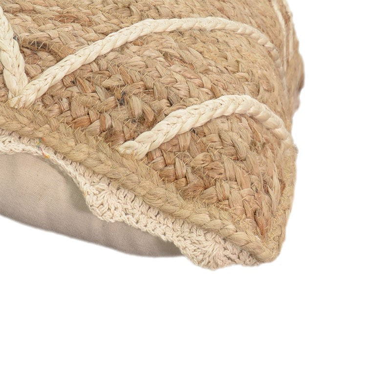 Pernuta decorativa ratan Teddiens Boho, Natural, 45x45 cm