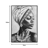 Pictura pe pânza cu rama Zaira, Pânza/Plastic, Multicolor, 70x100 cm