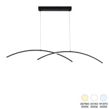 Plafoniera cu 2 lumini LED Frenzie, metal, Negru, 70x10 cm