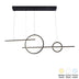 Plafonieră led cu patru becuri Polindia, Metal, Negru, 110x100 cm