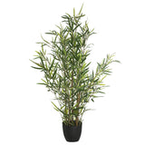 Planta artificiala ghiveci Verde 10, Negru/Verde, 63x55x90 cm