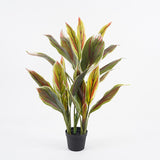 Planta decorativă artificială cu ghiveci, Cycas, Plastic, Verde, 55x80 cm